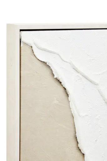 Astratto Canvas Natural And White Textured Plaster Wall Art Orsina
