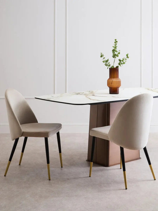 Imperia White Ceramic Marble Effect Rectangular Dining Table Orsina