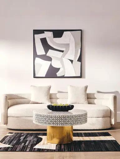 Oratino Ivory Linen Fabric 3 Seater Sofa Orsina