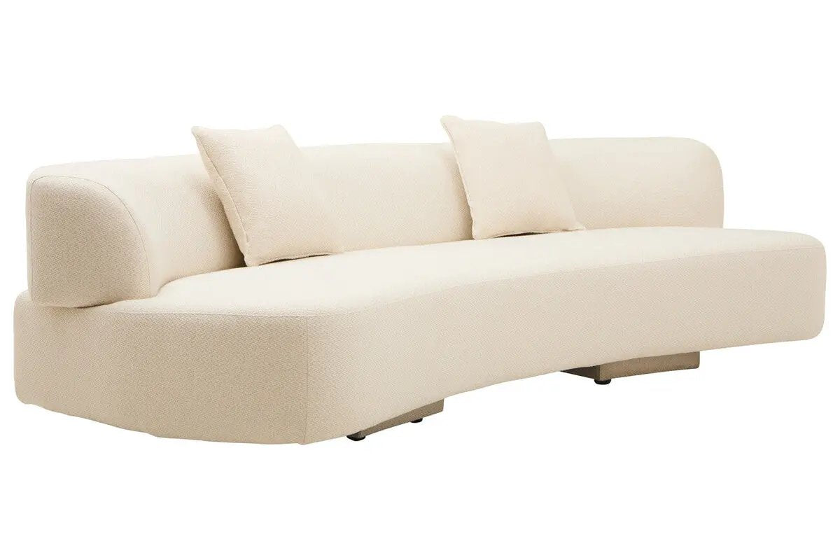 Ozzano Cream Linen Fabric 3 Seater Sofa Orsina