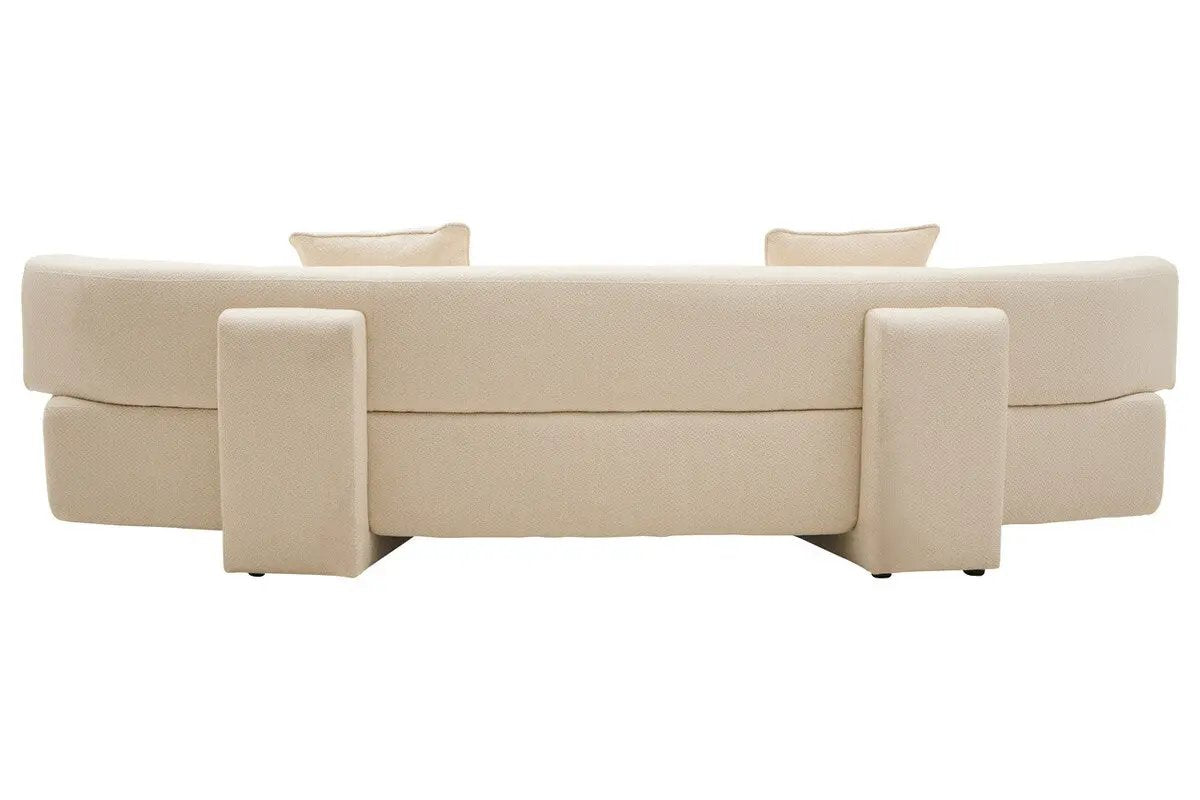 Ozzano Cream Linen Fabric 3 Seater Sofa Orsina