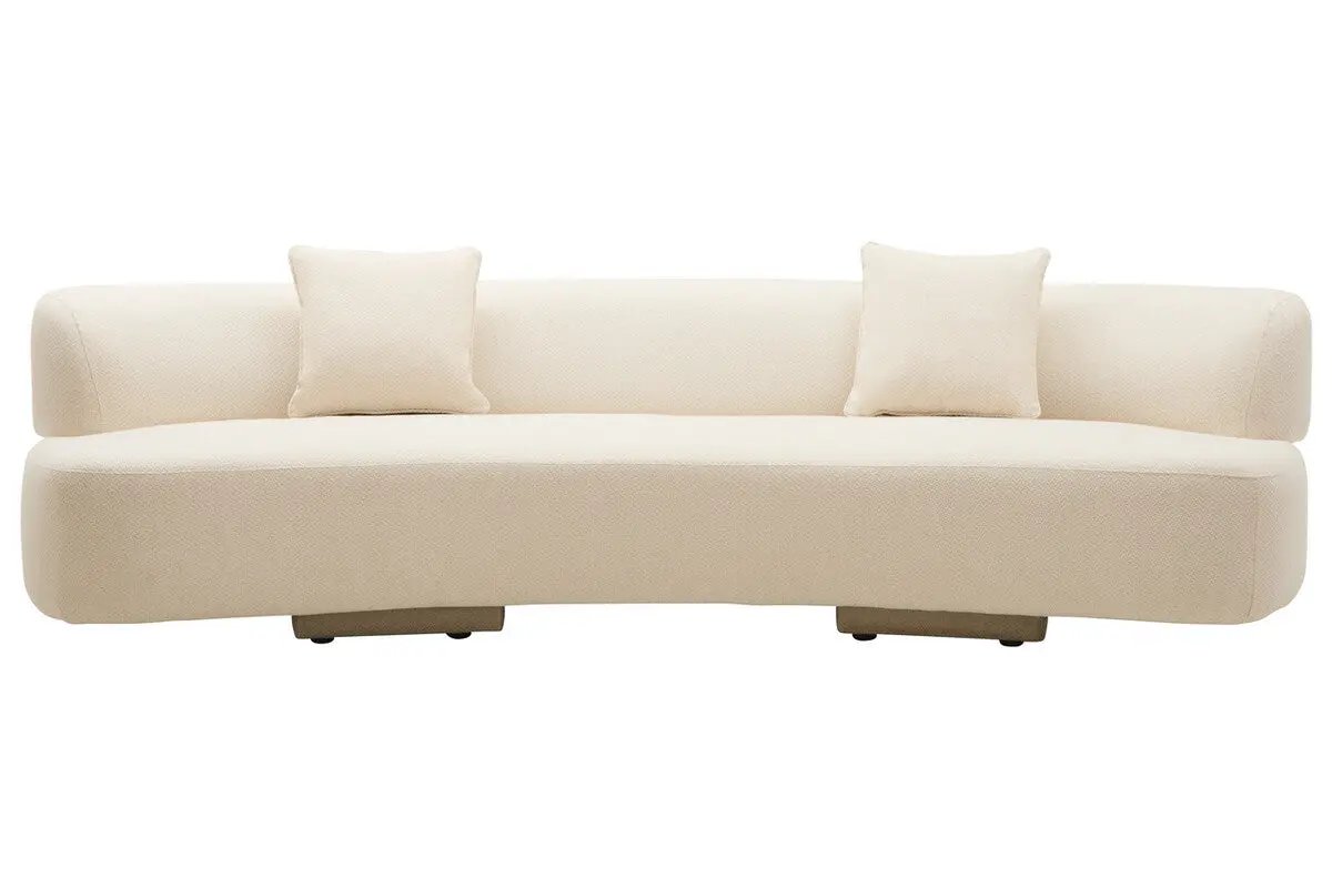 Ozzano Cream Linen Fabric 3 Seater Sofa Orsina