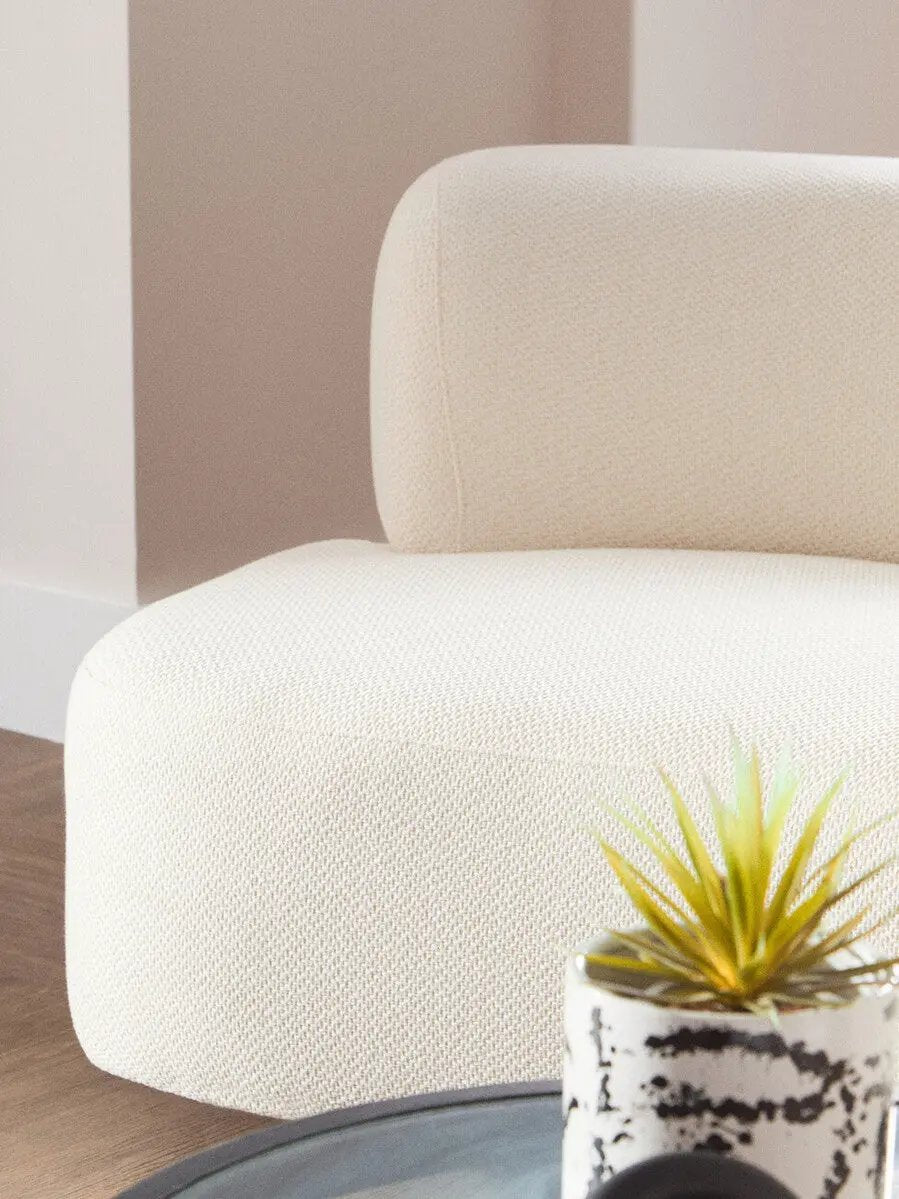 Ozzano Cream Linen Fabric 3 Seater Sofa Orsina