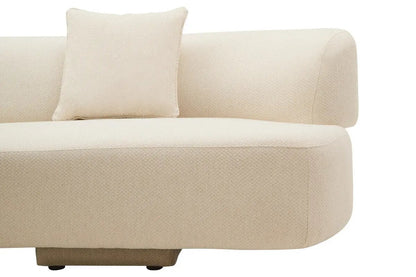 Ozzano Cream Linen Fabric 3 Seater Sofa Orsina