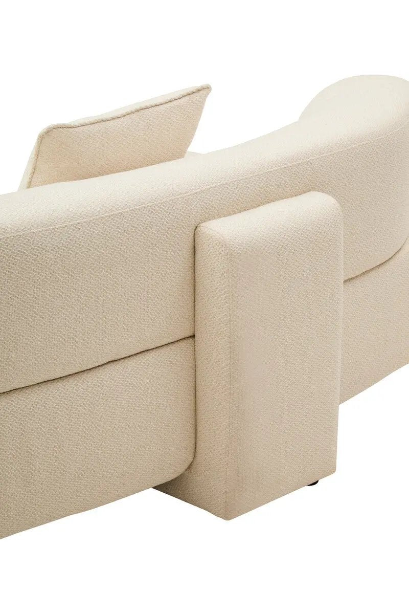 Ozzano Cream Linen Fabric 3 Seater Sofa Orsina