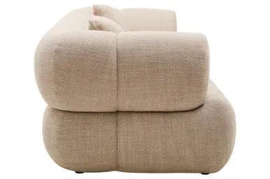 Ordona Cream Linen Fabric 3 Seater Sofa Orsina