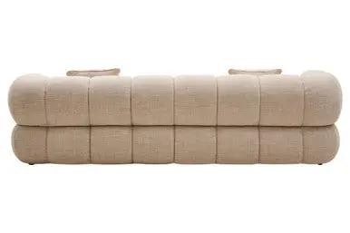 Ordona Cream Linen Fabric 3 Seater Sofa Orsina