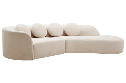 Ovada Cream Linen Fabric 3 Seater Sofa Orsina