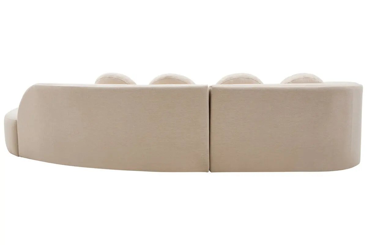 Ovada Cream Linen Fabric 3 Seater Sofa Orsina