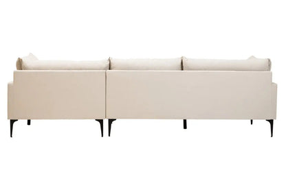 Troyes Cream Three Seat Right Chaise Sofa Orsina