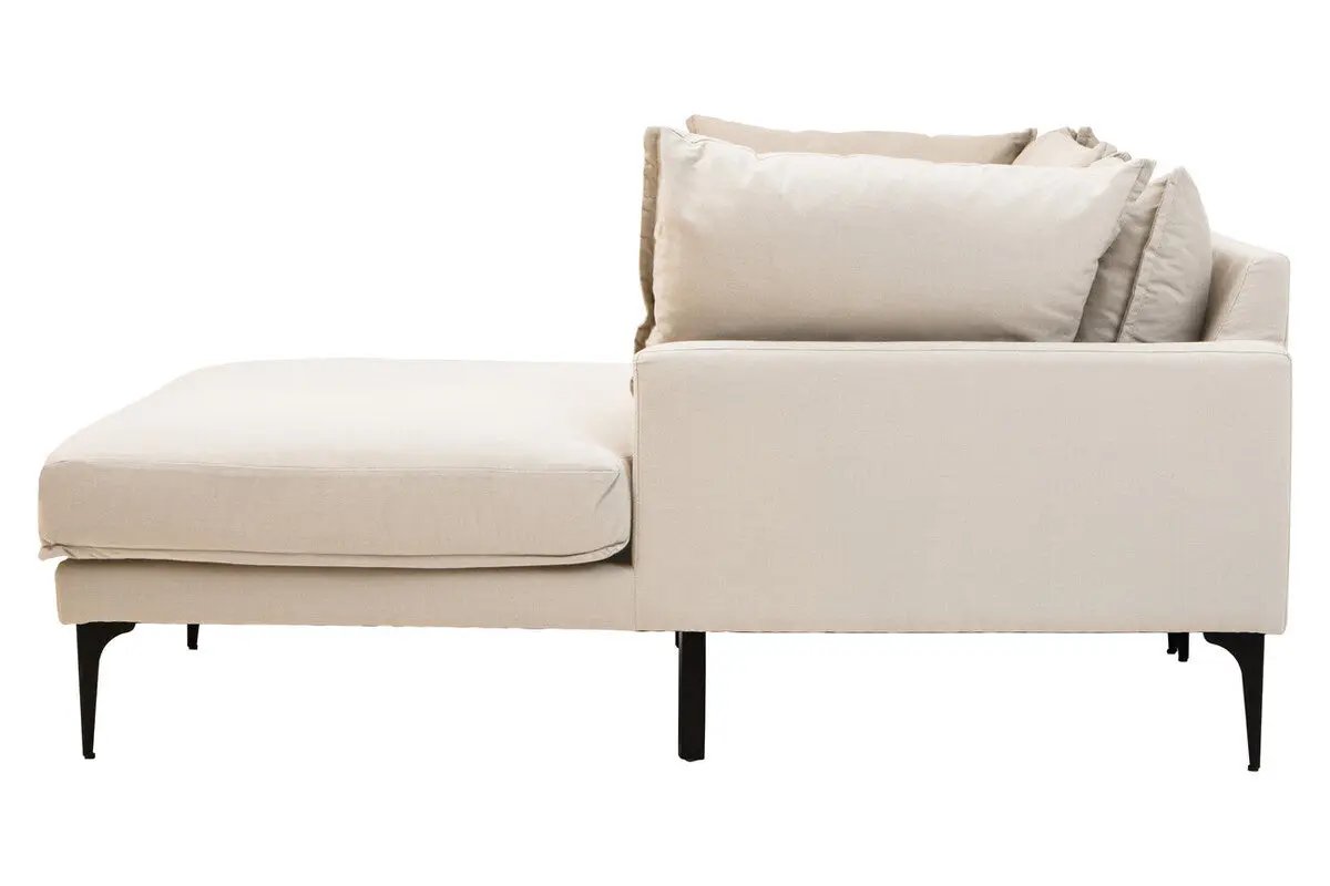 Troyes Cream Three Seat Right Chaise Sofa Orsina