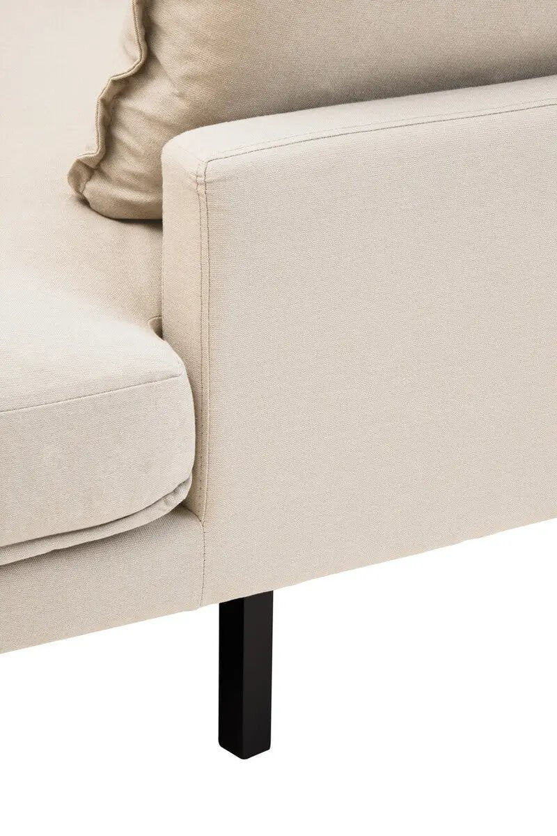 Troyes Cream Three Seat Right Chaise Sofa Orsina