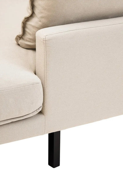 Troyes Cream Three Seat Right Chaise Sofa Orsina