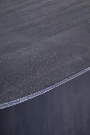 Perdoba Oval Mango Wood Black Finish Dining Table Orsina