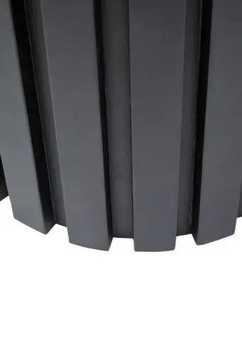 Perdoba Ridge Base Mango Wood Black Finish Texture Fabric Bench Orsina