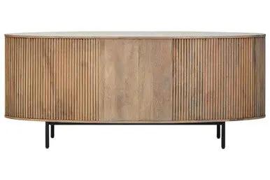 Torello Three Drawer Grey Mango Wood Sideboard Orsina