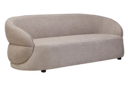 Daphne Curve Chenille Effect Taupe Three Seater Sofa Orsina