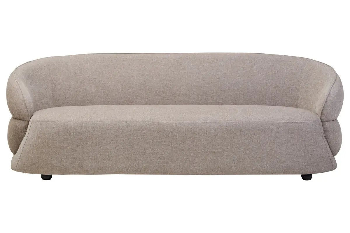 Daphne Curve Chenille Effect Taupe Three Seater Sofa Orsina