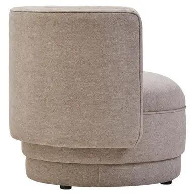 Drake Chenille Effect Curve Taupe Chair Orsina