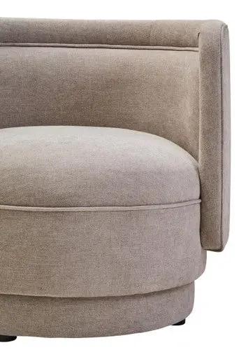 Drake Chenille Effect Curve Taupe Chair Orsina