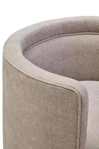Drake Chenille Effect Curve Taupe Chair Orsina