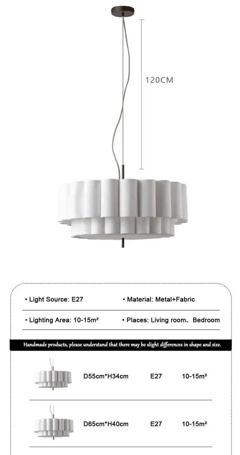 Nordic Retro Fabric Pendant Light Refined Maison®