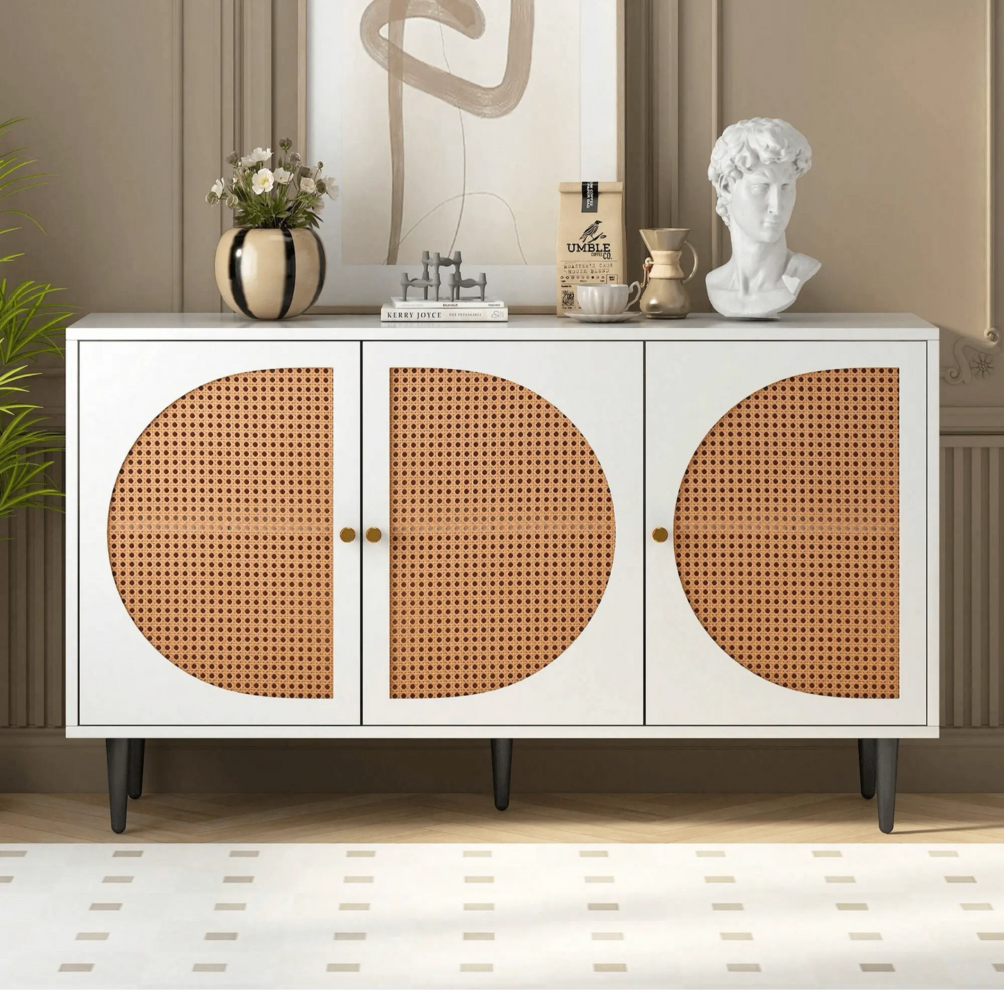 Ezra Sideboard with Rattan Doors - Refined Maison®