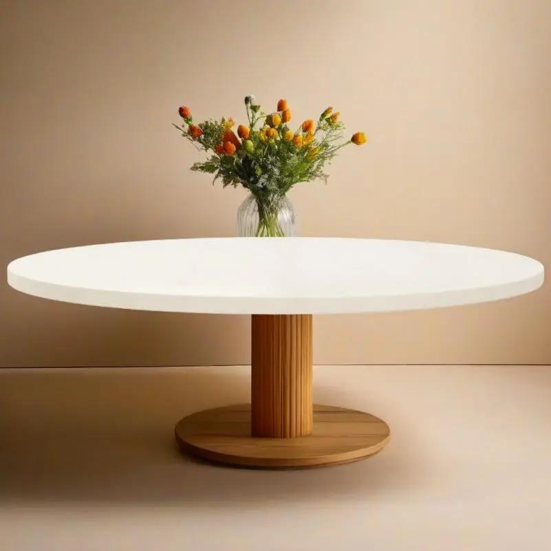 Mamba Solid Pine Wood Round Coffee Table 90cm – Luxury Coffee & Garden Furniture Refined Maison®