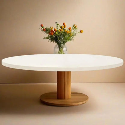 Mamba Solid Pine Wood Round Coffee Table 90cm – Luxury Coffee & Garden Furniture Refined Maison®