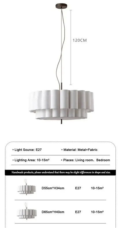 Nordic Retro Fabric Pendant Light Refined Maison®