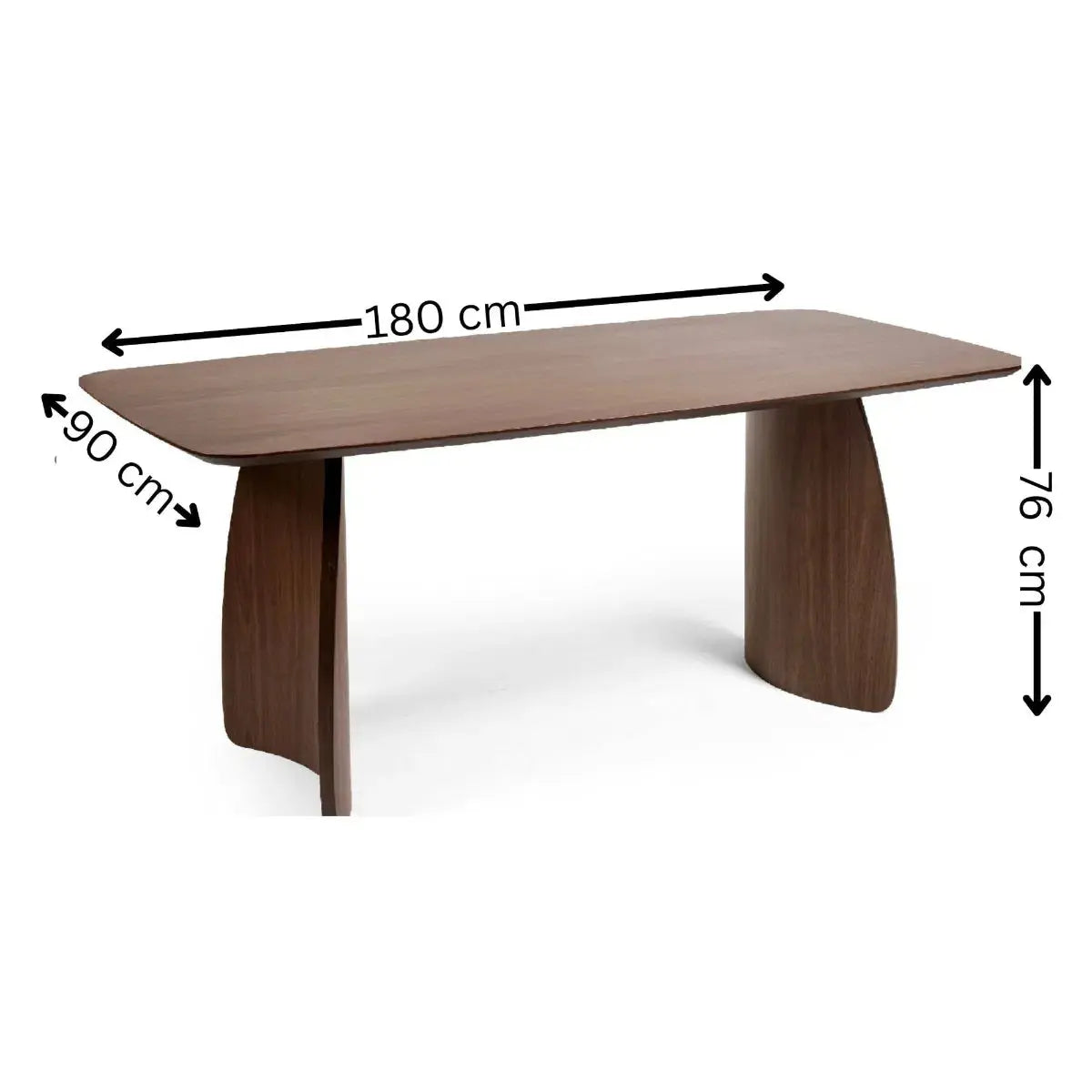 Walnut Dining Table with Curved Legs Fishe and Lilly