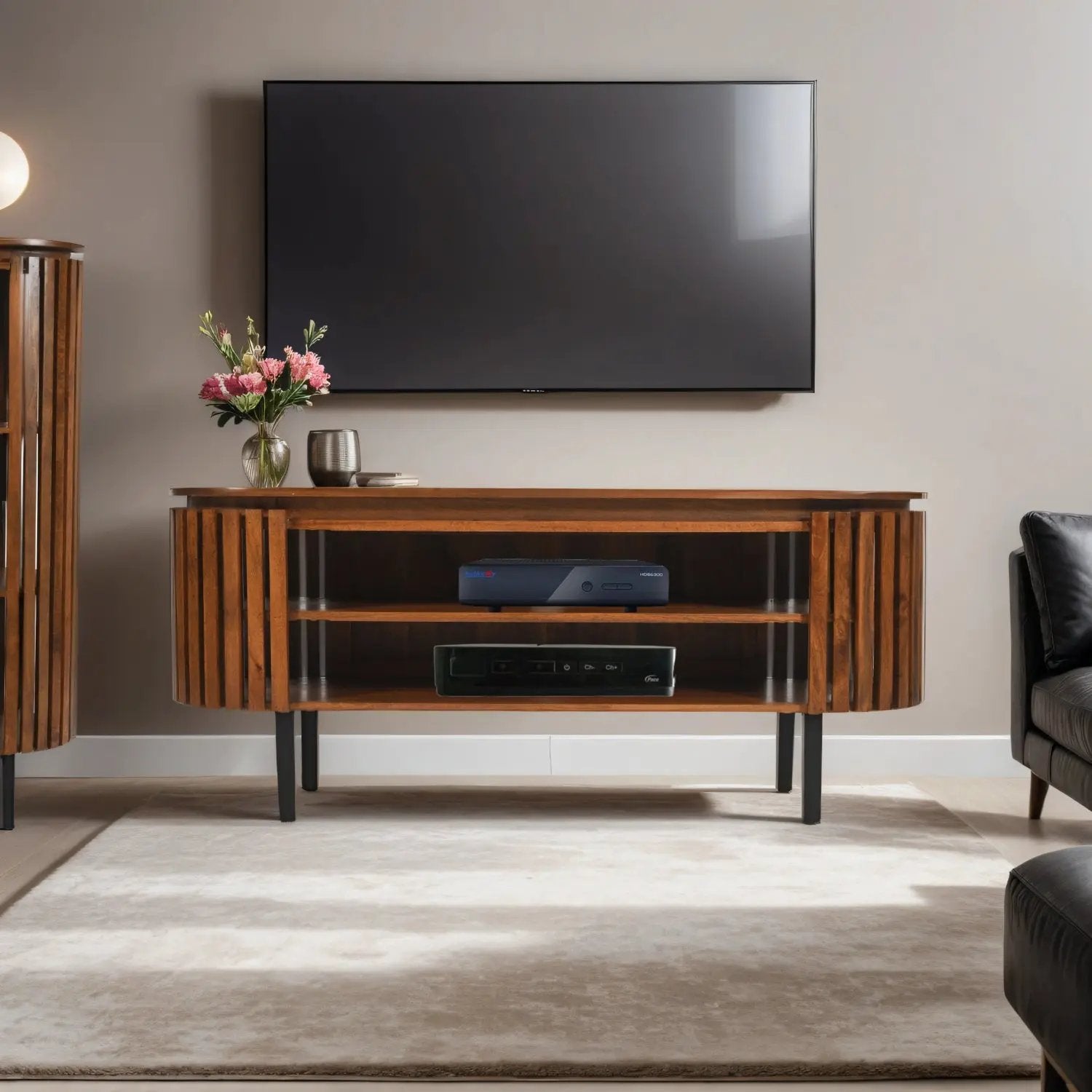 Compton Mango Wood TV Cabinet Verty Furniture