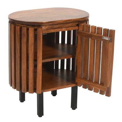 Compton Mango Wood Bedside Table Verty Furniture