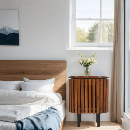 Compton Mango Wood Bedside Table Verty Furniture