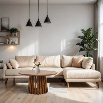 Compton Mango Wood Round Coffee Table Verty Furniture