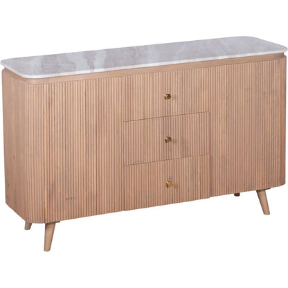Bundi Natural Marble & Wood Extra Large Sideboard Verty Furniture