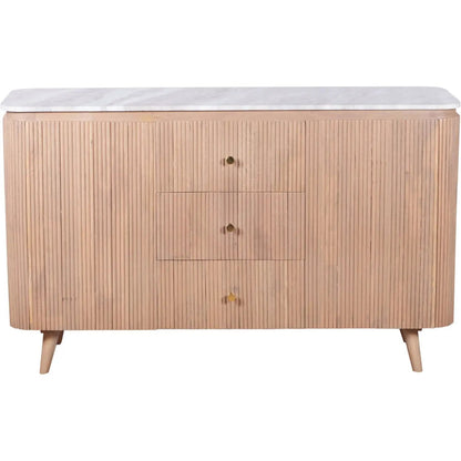 Bundi Natural Marble & Wood Extra Large Sideboard Verty Furniture