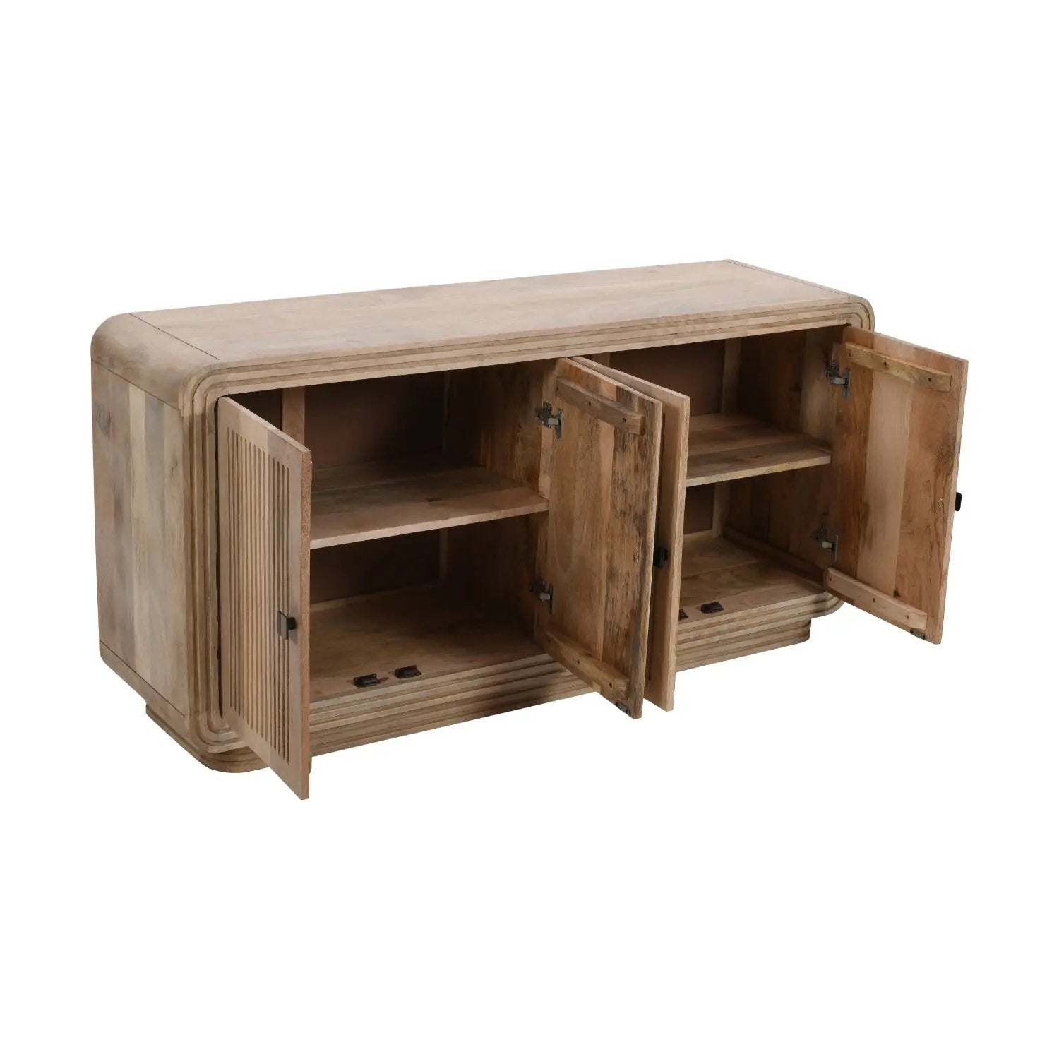 Preston Mango Wood 4 Doors Large Sideboard Verty Furniture