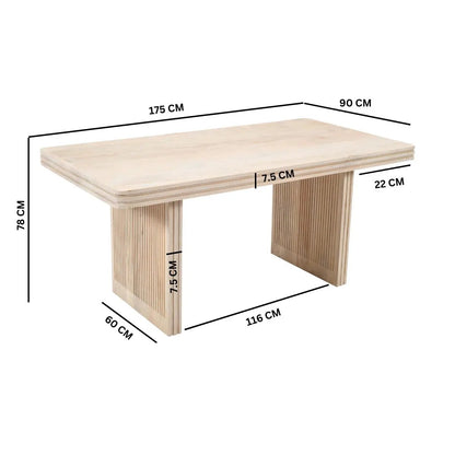 Preston Mango Wood Dining Table Verty Furniture
