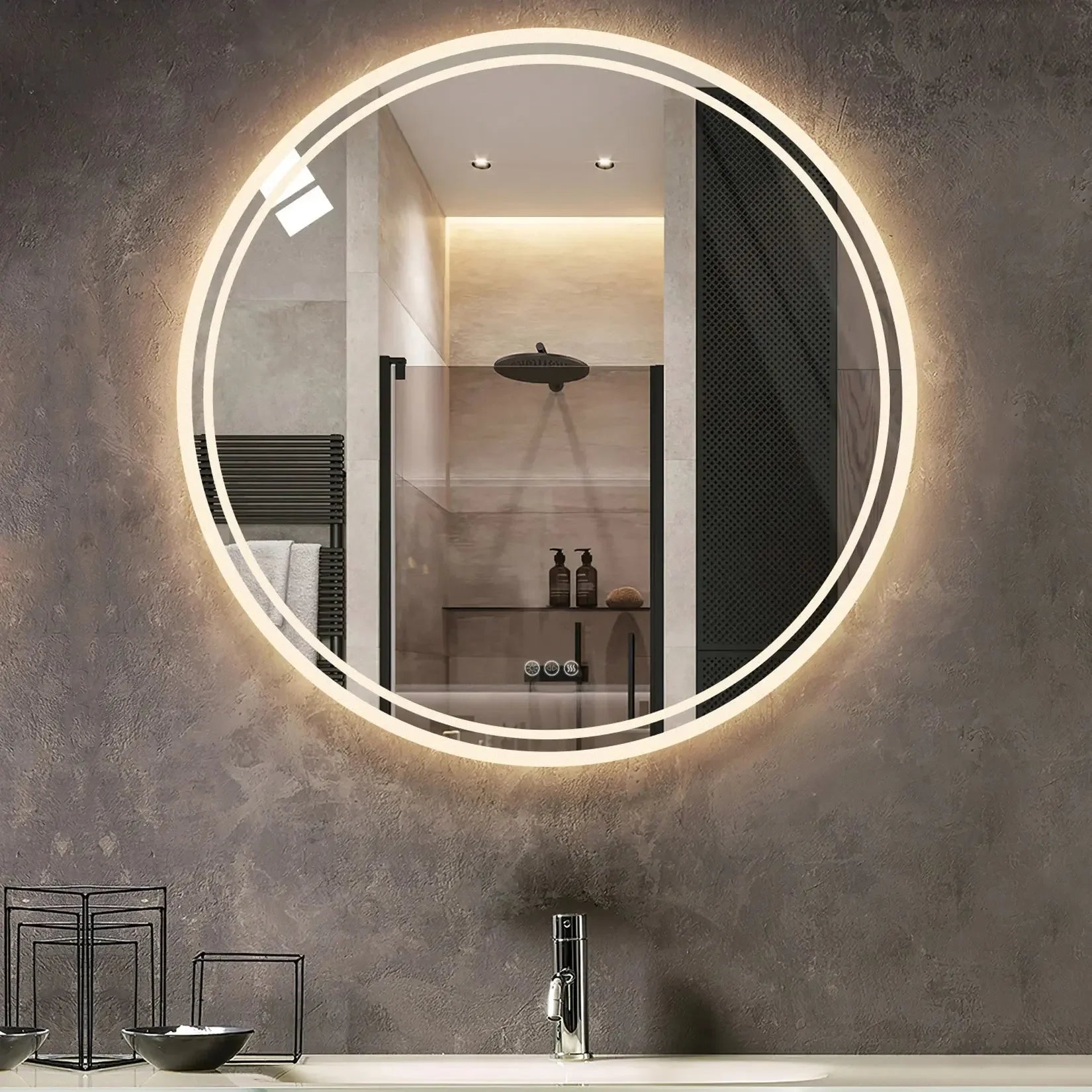 Charlie LED Backlit Bathroom Mirror, Dimmable, 3-Colour Refined Maison®