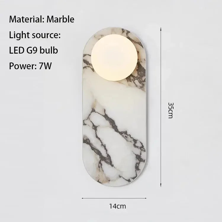 Theo Marble LED Wall Lamp Refined Maison®