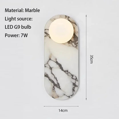 Theo Marble LED Wall Lamp Refined Maison®