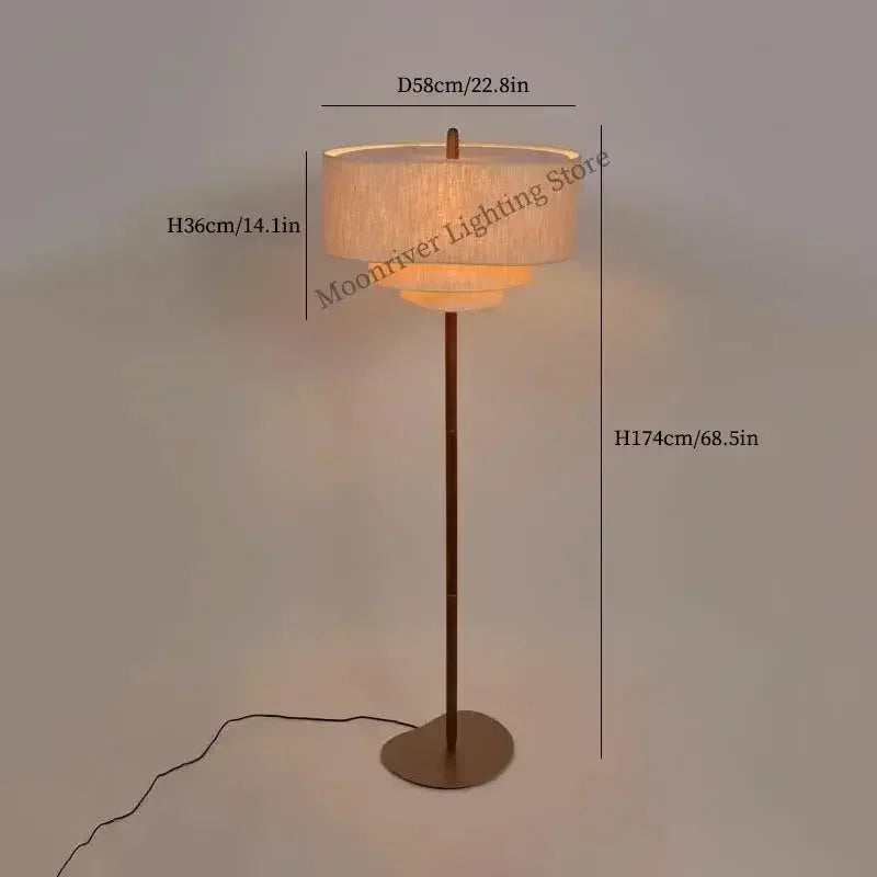 Adrianne LED Japanese Cloth Pendant Light Refined Maison®