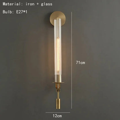 Helene Iron Glass LED Wall Light Refined Maison®