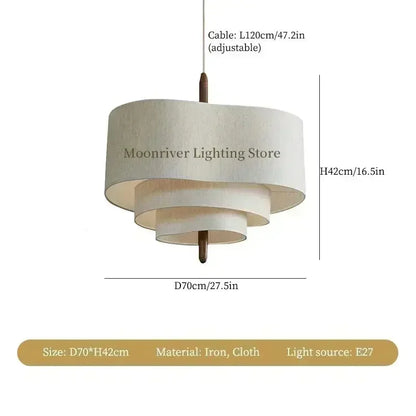 Adrianne LED Japanese Cloth Pendant Light - Refined Maison®