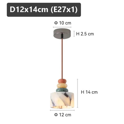 Grace Black Stone LED Pendant Lamp Refined Maison®