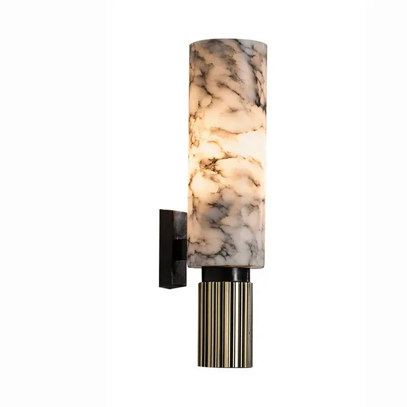 Gina Ribbed Gold Marble Wall Sconce Refined Maison®