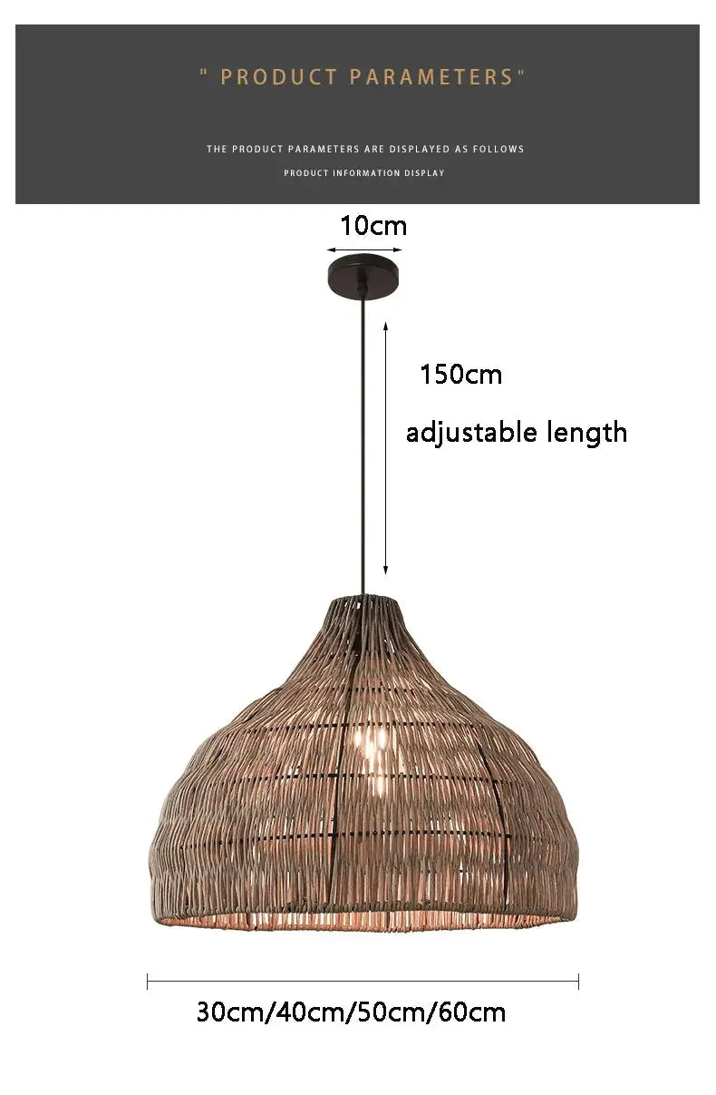 Basket Rattan Pendant Light - Refined Maison®