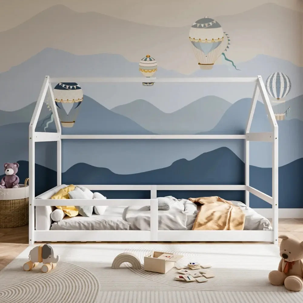 Aylin House Bed Frame with Safety Fence Refined Maison®