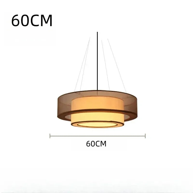 Chinese Style Linear Silk Chandelier Refined Maison®
